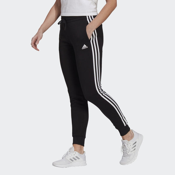 Adidas Women's Slim 3 Stripe Fleece Cuff Pant