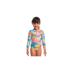 Funkita Sun Cover One Piece Girl's Poka Palm