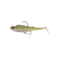 Berkley 2022 Shimma Pro Rig 4.5” Rigged Soft Plastic Fishing Lure Olive Glitter