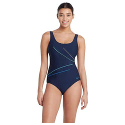 Zoggs Women's Macmasters Scoopback Navy 14