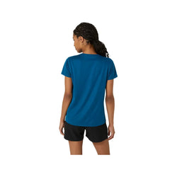 Asics Women's Silver Short Sleeve Top - Rich Blue