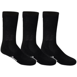 Asics Pace Crew Socks 3 Pack 4-8 Black