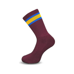 Thinskins Short Football Socks Maroon/Royal Gold Royal 12-14