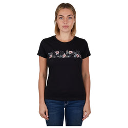 Bullzye Women's Tropics Short Sleeve Tee Black