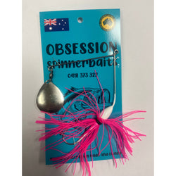 Obsession Spinnerbaits Single Spins 1/2oz White Pink