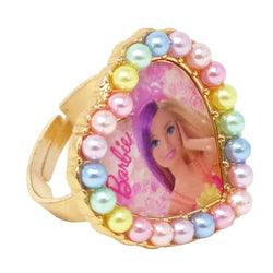 Barbie Rainbow Fantasy Pearl Heart Adjustable Ring