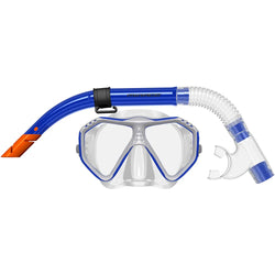 Mirage Caribbean Silitex Mask & Snorkel Set Adult Blue