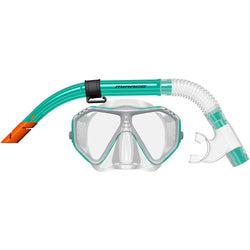 Mirage Caribbean Silitex Mask & Snorkel Set Adult Green