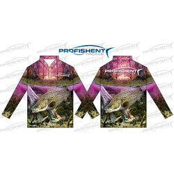 Profishent Pink Women's Murray Cod/Yabbie SublimatedFishing Shirt Large
