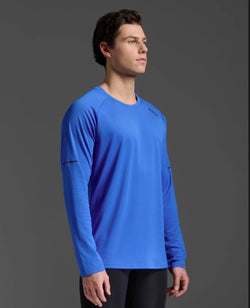 2XU Men's Aero Long Sleeve Blue M