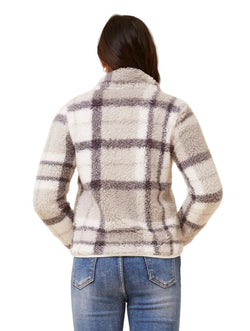 Caroline Morgan Lyn Check Teddy Jacket