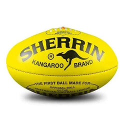 Sherrin KB Veg Tan Football Elite Game Ball Yellow Size 5