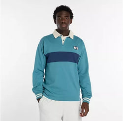 New Balance Rugby Shirt BIG TEAL with NB NAVY
