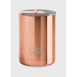 Frank Green 12oz Rose Gold Ceramic Coffee Cup with Hinged Screw Lid - Rose Gold