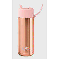 Frank Green 20oz Rose Gold Ceramic Reuseable Bottle with Flip Straw Lid