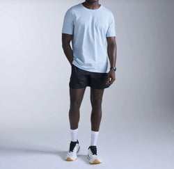 2XU Motion Cotton Flex Tee Men's Aqua Frost