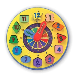 Melissa & Doug Classic Toy - Wooden Shape Sorting Clock