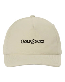 Golf Sucks Snapback Hat Beige