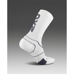 2XU Vectr Cushion Crew Socks White Grey