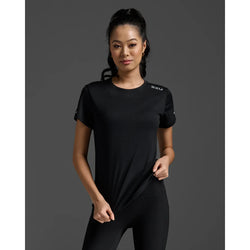 2XU - Women's Aero Tee - Black/Silver Reflective XS