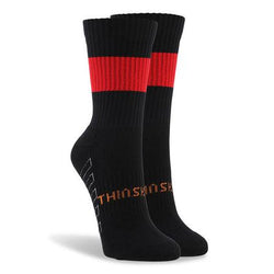 Thinskins Short Socks Black/Red Size 7-11