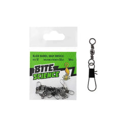 Bite Science Black Barrel Snap Swivels