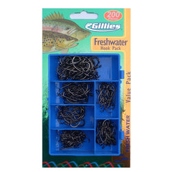 Gillies 200 Piece Freshwater Hook Pack