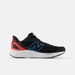 New Balance Boy's Fresh Foam Arishi v4 Black with Azure and Blast Red