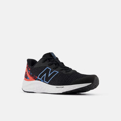New Balance Boy's Fresh Foam Arishi v4 Black with Azure and Blast Red US 7