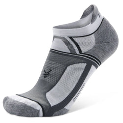 Balega Hidden Contour No Show Sock White Grey Large