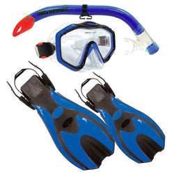 Land & Sea Sports Porpoise Junior Snorkel Set Blue 5-9 Years Blue