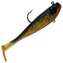 Profishent Vixen Shad 150mm Rigged Soft Plastic GBO Gold Black Orange