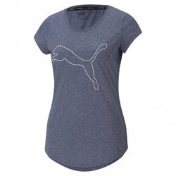 Puma Women's Performance Heather Cat Tee L Peacoat