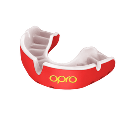 Opro Shield Gold Mouthguard 7+ to Adults Red White