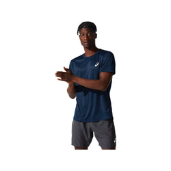 Asics Men's Silver Short Sleeved Tee French Blue