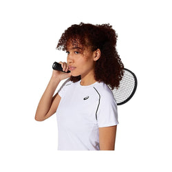 Asics Women's Court Piping Short Sleeve Tee White