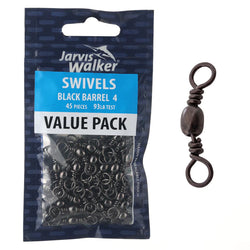 Jarvis Walker Black Barrel Swivels Value Pack