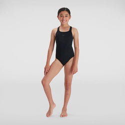 Speedo Girl's Eco Endurance + Medalist Bather Black