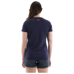 Bullzye Wings Short Sleeve Tee Navy Women