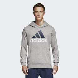 Adidas Men's Essential big Logo Fleece Hoodie XL GREY