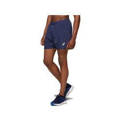 Asics Men's Silver 5 Inch Short S French Blue