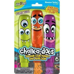 Chalk-a-doos 3 Pack Sidewalk Chalk Holders with Chalk