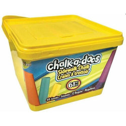 Chalk-a-Doos 61 piece Sidewalk Chalk in a Tub