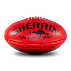 Sherrin Kangaroo Brand Football Red Game Ball Size 4 & 5 SIZE 4