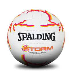 Spalding Storm Match Netball Size 5 Pink ORANGE