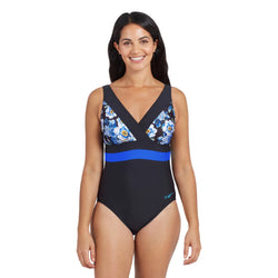 Zoggs Spring Blossom Square Back one Piece